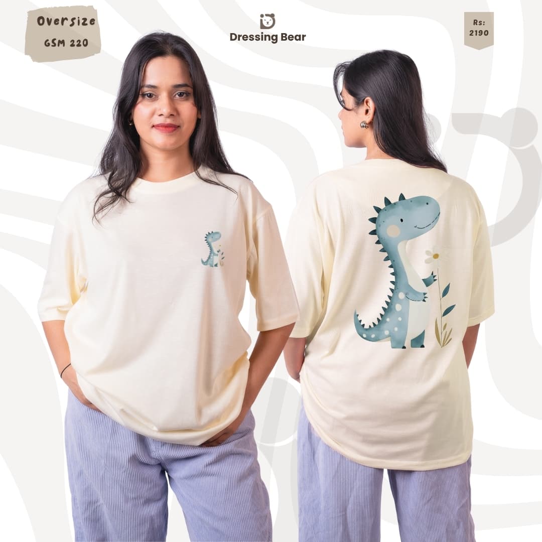 Oversize Dino T-Shirt — Ivory
