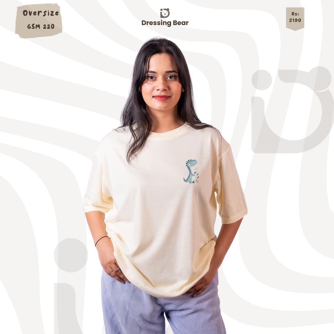 Oversize Dino T-Shirt — Ivory